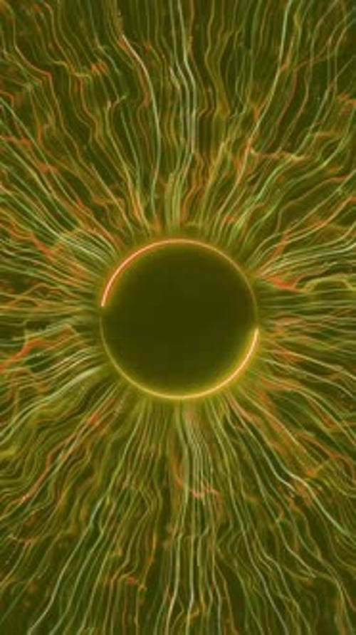 Technological Progress Innovation Futuristic AI Evolution Hologram Circuit. Vertical Background