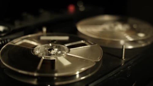 Lecteur de cassettes Reeltoreel, démarrage manuel de la cassette, gros plan