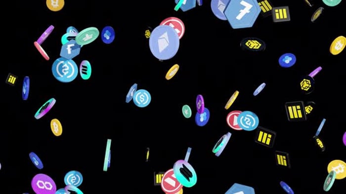 Crypto Coin Fall Hd, Backgrounds Motion Graphics ft. invest & web - Envato