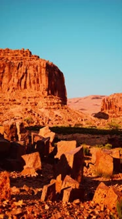 Rocky Landscape With Rocks and Grass