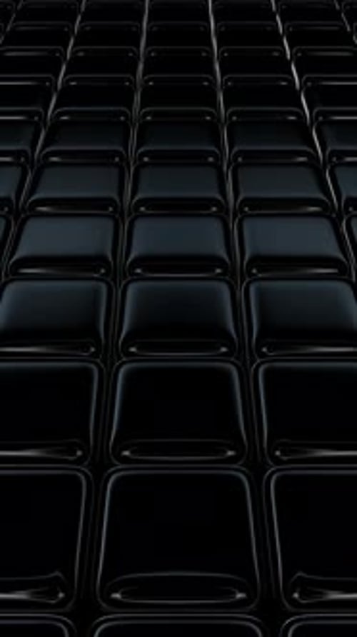 Elite Vertical Background with a Field of Black Cubes, Exclusive, Reflection, 3D Render