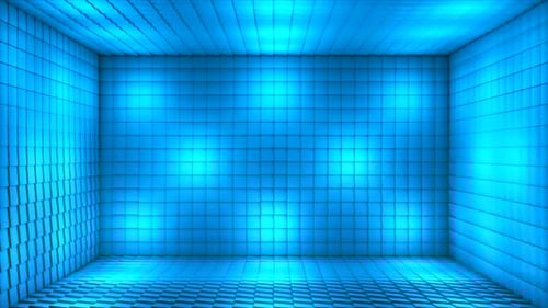 Broadcast Pulsating Hi-Tech Blinking Illuminated Cubes Room Stage 03
