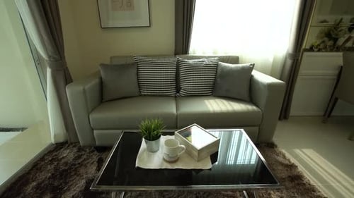 Modern Home Interior with Couch and Coffee Table