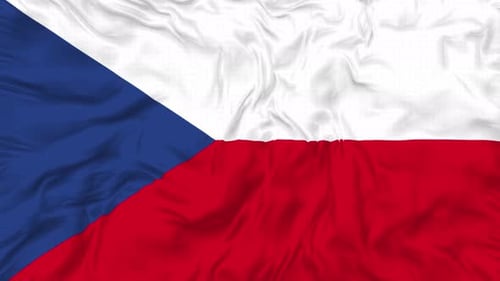 Realistic Waving Czech Republic Flag Animation