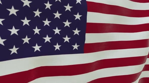US-Flagge in Zeitlupe
