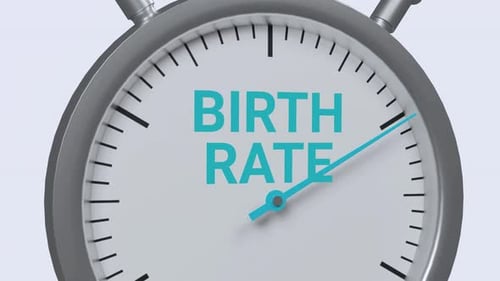 Animated Birth Rate Stopwatch Meter