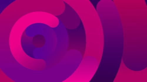 Animation d'arrière-plan bouclable de formes géométriques circulaires