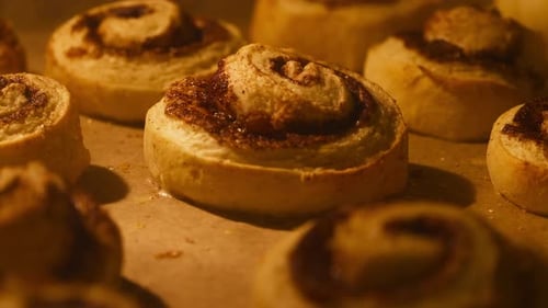 Delicious Freshly Baked Cinnamon Rolls Close Up