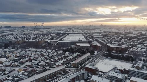 Bird'sEye View Of Copenhagen Cityscape In Winter