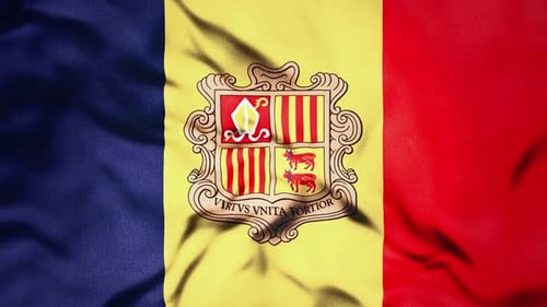 Bandeira realista do país de Andorra