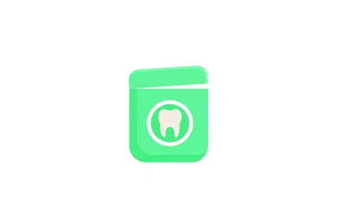 Flat Design Dental Floss Dispenser Reveal Animation