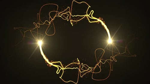 HD 3D animation. Whirlpool of mixed particles, flying on dark background