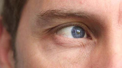 Extreme Close Up of Adult's Blue Eye