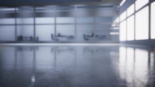 Clean White Background Corporate Office Interior