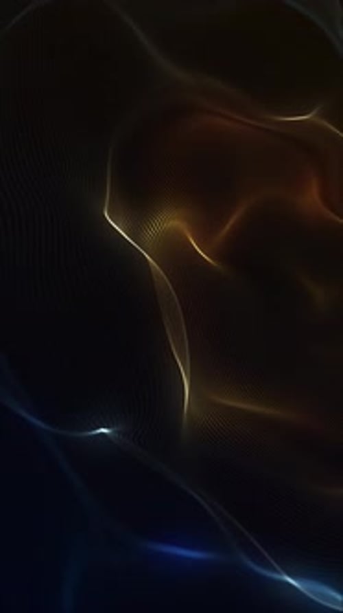 Dynamic Abstract Glowing Fluid Particle Waves Background Loop