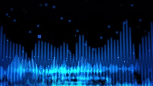 Dynamic Blue Sound Waves In Motion