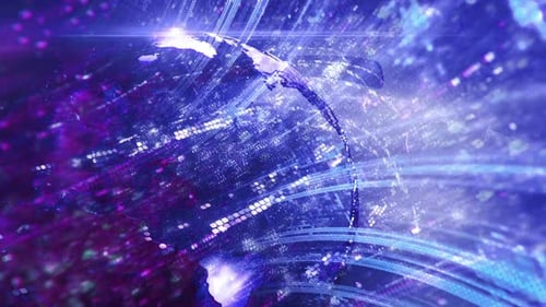 Abstract Digital Motion Background: Breaking News Studio Loop