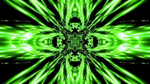Dive into a stunning green light tunnel for vibrant backgrounds