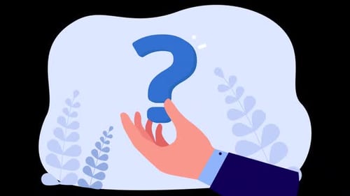 Hand Holding A Question Mark On Alpha Channel