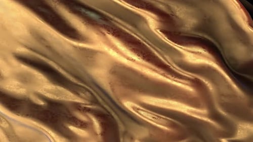 Golden Fluid Fabric Loop Background