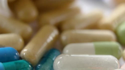 Assorted Colorful Medicine Capsules and Pills