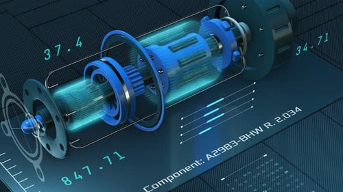 Futuristic cad interface