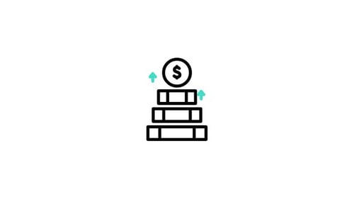 Animated Flat Design Corporate Business Line Icons