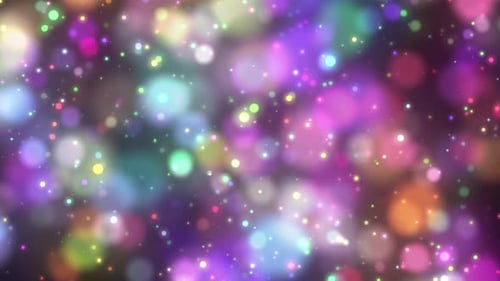 Vibrant Bokeh Lights and Glittering Particles Background