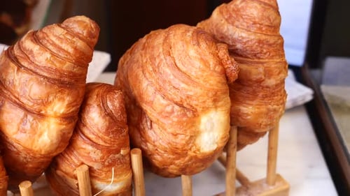 Fresh Baked Croissant in a Bakery