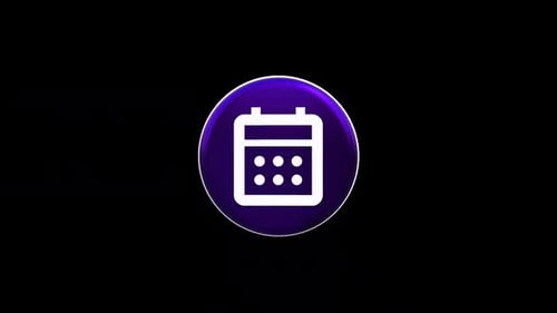 Modern Glossy 3D Calendar Icon Animation