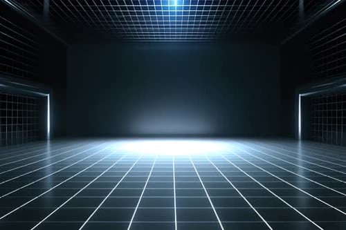podium Futuristic showcase with platform for product displaying. Empty modern stage display