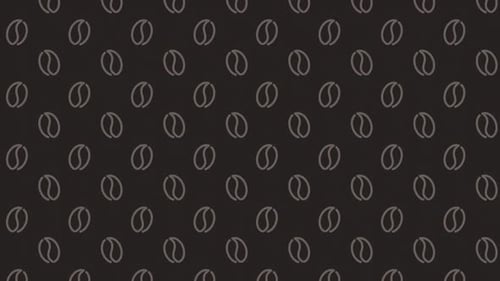 Flat Design Coffee Bean Pattern Seamless Loop