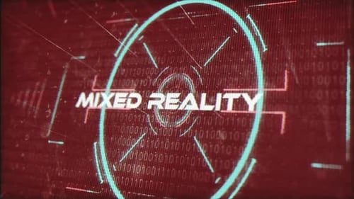 Mixed Reality Futuristic Title Reveal with Glitch and HUD Elements