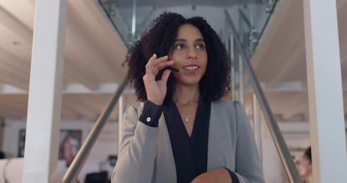 Call center, customer service and woman talking in office for telecom support