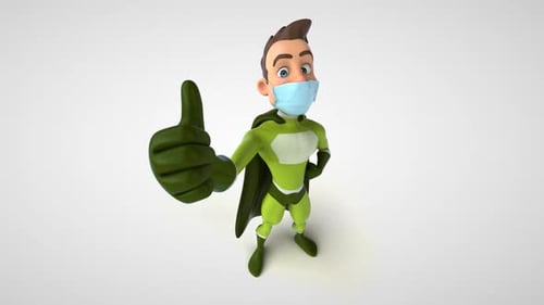 Fun cartoon superhero