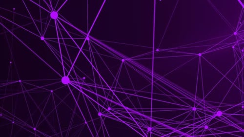 Abstract Purple Network Connection Loopable Background