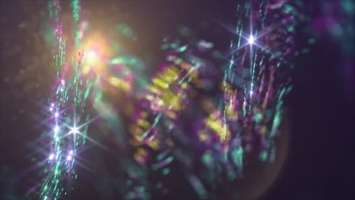 Dynamic Abstract Glowing Particles Motion Background
