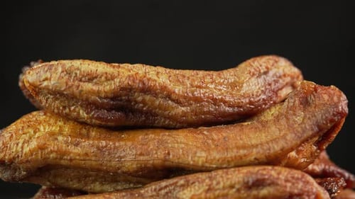 Close-up of Stacked Cooked Plantains