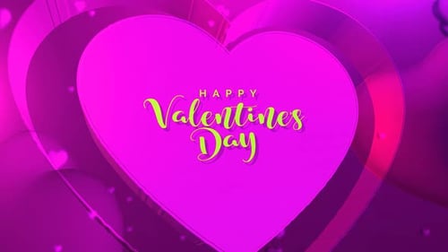 Animated Valentine's Day Hearts Title Card Reveal