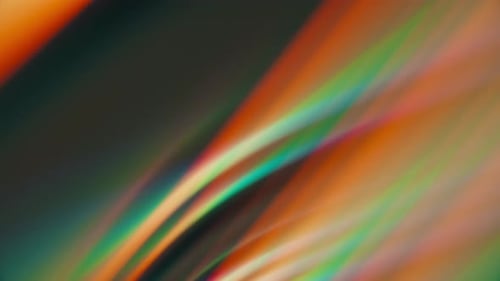 Warm Abstract Chromatic Iridescent Fractal Background Loop