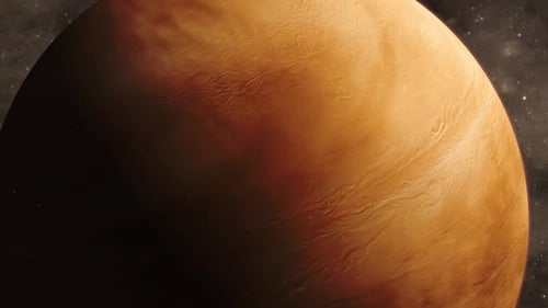 Vue 3D de la planète de l'atmosphère de Vénus sur l'espace