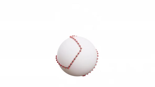 3d Animation Baseball Bouncing Sport Game Ball Loop