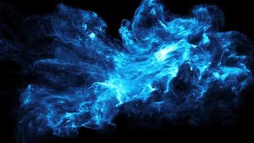 Dynamic Blue Fluid Energy Particle Reveal