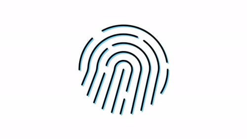 Animation of fingerprint icon.