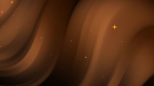 Abstract Fluid Motion Background with Golden Particles