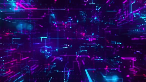 Seamless Loop of Futuristic Digital Network Data Flow