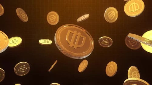 Animación giratoria de monedas de criptomonedas Dai con múltiples colaterales