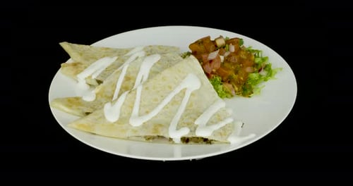 Delicious Quesadillas with Salsa and Sauce