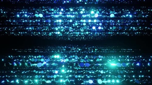 Cyan spherical particles awards overlay loop background 3d render. The luxurious cyan particles