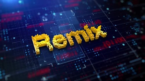 Pixelierter Wort-Remix